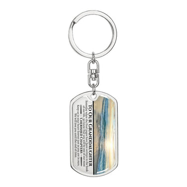 Granddaughter (Grandparents) Keychain - Love You This Much